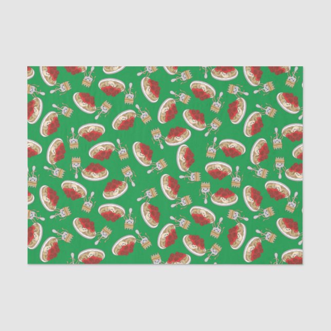 Cute Spaghetti Kids Birthday Party Kawaii Tissue Paper (Front)