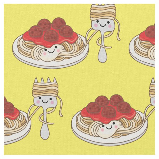 Cute Spaghetti Kids Kawaii Cartoon Noodles Pasta Fabric