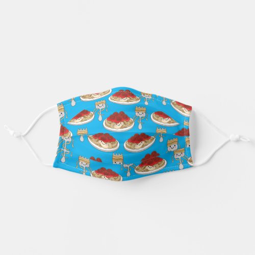 Cute Spaghetti Meatballs Kawaii Food Print Kids Adult Cloth Face Mask
