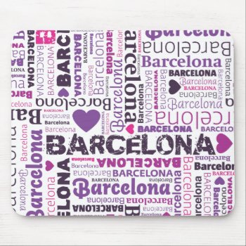 Cute Spain Barcelona Souvernir Mousepad by designalicious at Zazzle