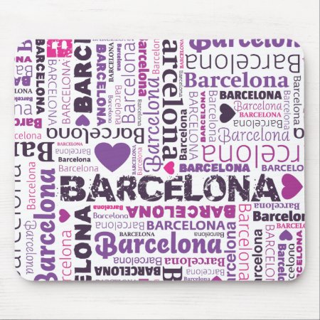 Cute Spain Barcelona Souvernir Mousepad