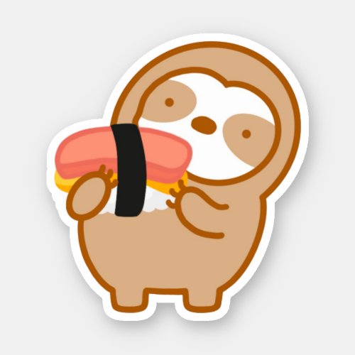 Cute Spam Musubi Sloth Sticker