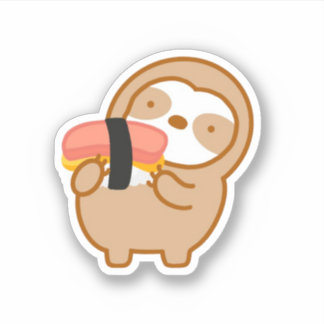 Cute Spam Musubi Sloth Sticker