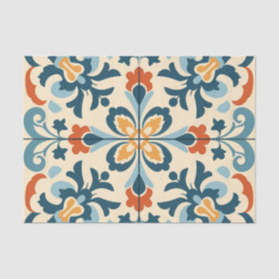 Cute Spanish tile pattern decoupage Tissue Paper