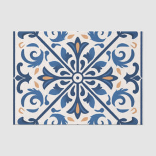 Cute Spanish tile pattern decoupage Tissue Paper