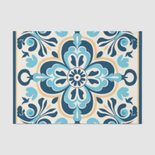 Cute Spanish tile pattern decoupage Tissue Paper