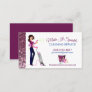 Cute Sparkle Cartoon Maid Cleaning Services  Business Card