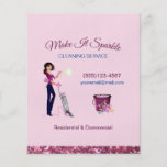 Cute Sparkle Cartoon Maid Cleaning Services Flyer<br><div class="desc">Cute Sparkle Cartoon Maid Cleaning Services Business Flyers.</div>