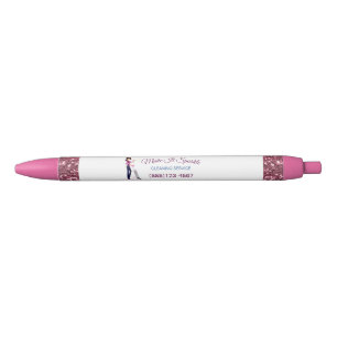 Cute Sparkle Cartoon Maid Cleaning Services Pen