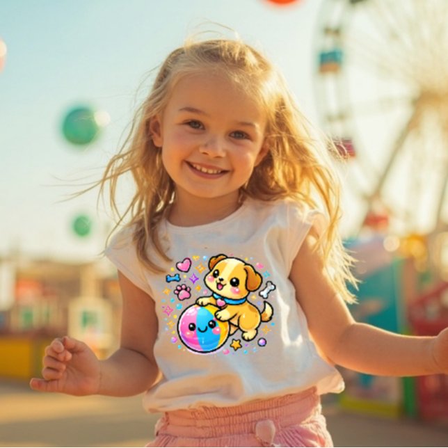 Cute Sparkle Puppy Y2K Toddler Tee (Creator Uploaded)