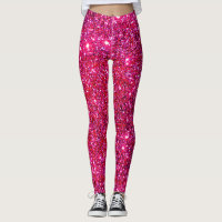 Cute Sparkly Pink Leggings Fashion Trendy Fun