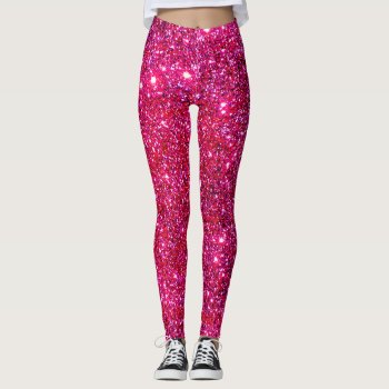 Cute Sparkly Pink Leggings Fashion Trendy Fun by CricketDiane at Zazzle