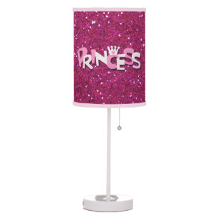 Cute Sparkly Pink Princess Bokeh Table Lamp