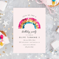 Cute Sparkly Sequin Rainbow Birthday Party