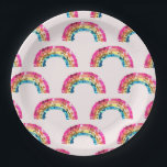 Cute Sparkly Sequin Rainbow Birthday Party Paper Plates<br><div class="desc">Cute Sparkly Sequin Rainbow Birthday Party Paper Plates</div>