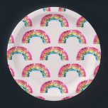 Cute Sparkly Sequin Rainbow Birthday Party Paper Plates<br><div class="desc">Cute Sparkly Sequin Rainbow Birthday Party Paper Plates</div>