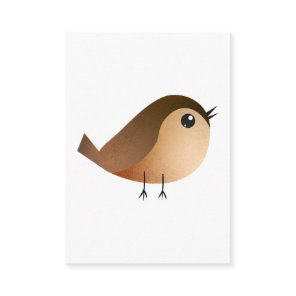 Cute Sparrow Bird Cartoon Advice Card