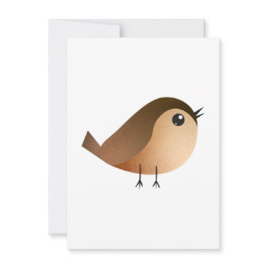 Cute Sparrow Bird Cartoon Announcement