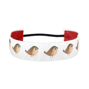 Cute Sparrow Bird Cartoon Athletic Headband