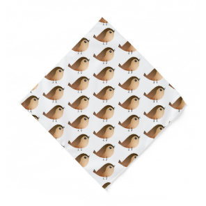 Cute Sparrow Bird Cartoon Bandana