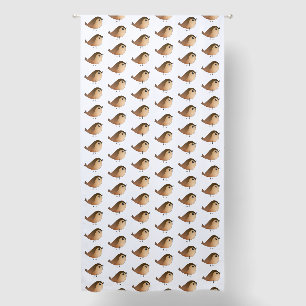 Cute Sparrow Bird Cartoon Blackout Curtains