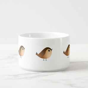 Cute Sparrow Bird Cartoon Bowl