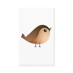 Cute Sparrow Bird Cartoon Business Card