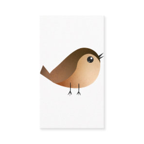 Cute Sparrow Bird Cartoon Business Card