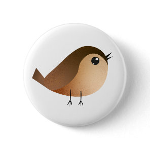 Cute Sparrow Bird Cartoon Button