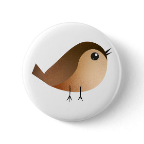 Cute Sparrow Bird Cartoon Button