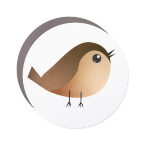 Cute Sparrow Bird Cartoon Car Magnet