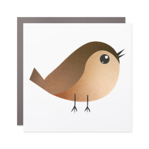 Cute Sparrow Bird Cartoon Car Magnet