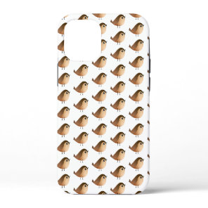 Cute Sparrow Bird Cartoon iPhone 12 Mini Case