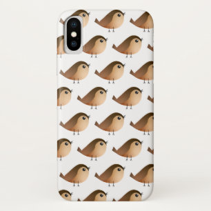 Cute Sparrow Bird Cartoon iPhone X Case