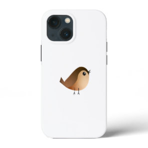 Cute Sparrow Bird Cartoon iPhone 13 Mini Case