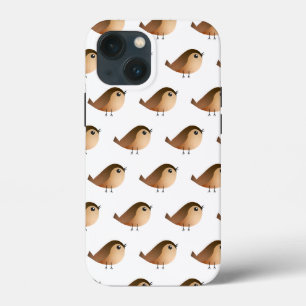 Cute Sparrow Bird Cartoon iPhone 13 Mini Case