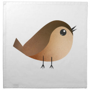 Cute Sparrow Bird Cartoon Cloth Napkin