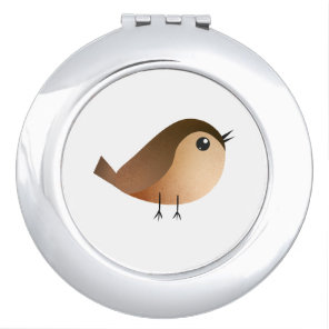 Cute Sparrow Bird Cartoon Compact Mirror
