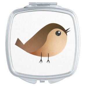 Cute Sparrow Bird Cartoon Compact Mirror