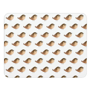 Cute Sparrow Bird Cartoon Door Sign