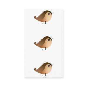 Cute Sparrow Bird Cartoon Enclosure Card