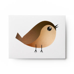 Cute Sparrow Bird Cartoon Envelope
