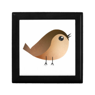 Cute Sparrow Bird Cartoon Gift Box
