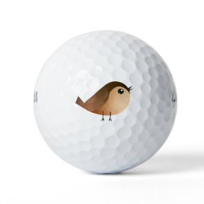 Cute Sparrow Bird Cartoon Golf Balls