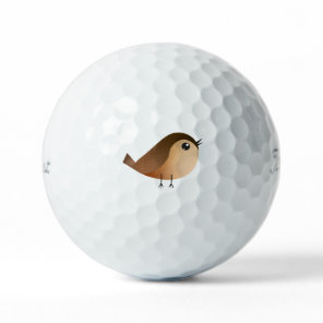 Cute Sparrow Bird Cartoon  Golf Balls