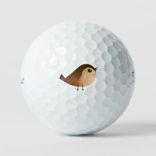 Cute Sparrow Bird Cartoon Golf Balls