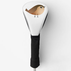 Cute Sparrow Bird Cartoon Golf Head Cover