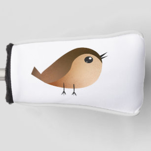 Cute Sparrow Bird Cartoon Golf Head Cover