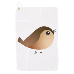 Cute Sparrow Bird Cartoon Golf Towel