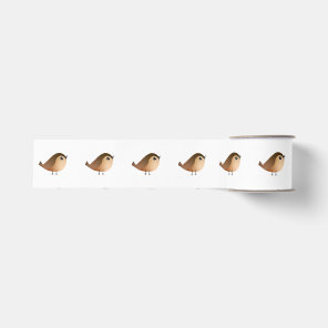 Cute Sparrow Bird Cartoon  Grosgrain Ribbon